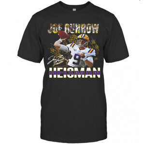 Joe Burrow Heisman Lsu Tigers Football Team Signature T-Shirt